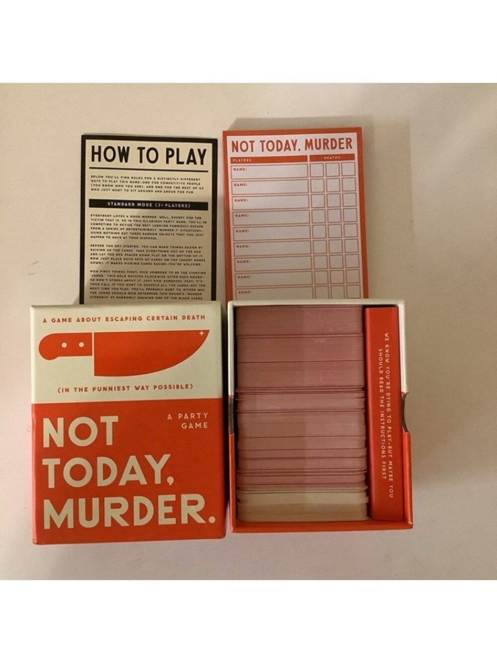 Not Today, Murder Game Board Games by Brass Monkey, Preloved